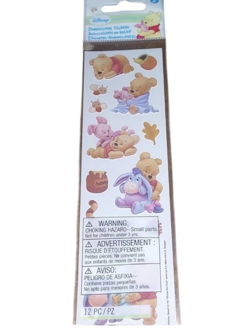 DISNEY Dimensional Stickers autocollants en relief 3+ 12pc
